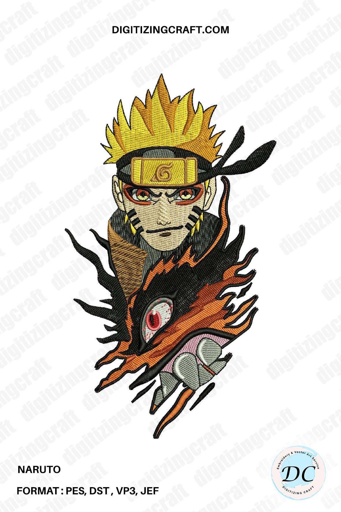 Naruto Embroidery Design